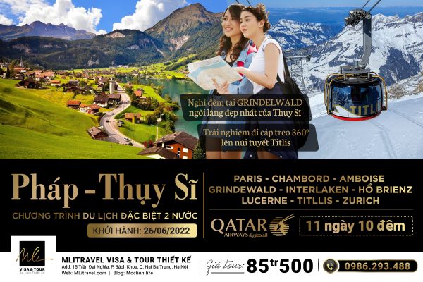 tour Pháp - Thụy Sĩ